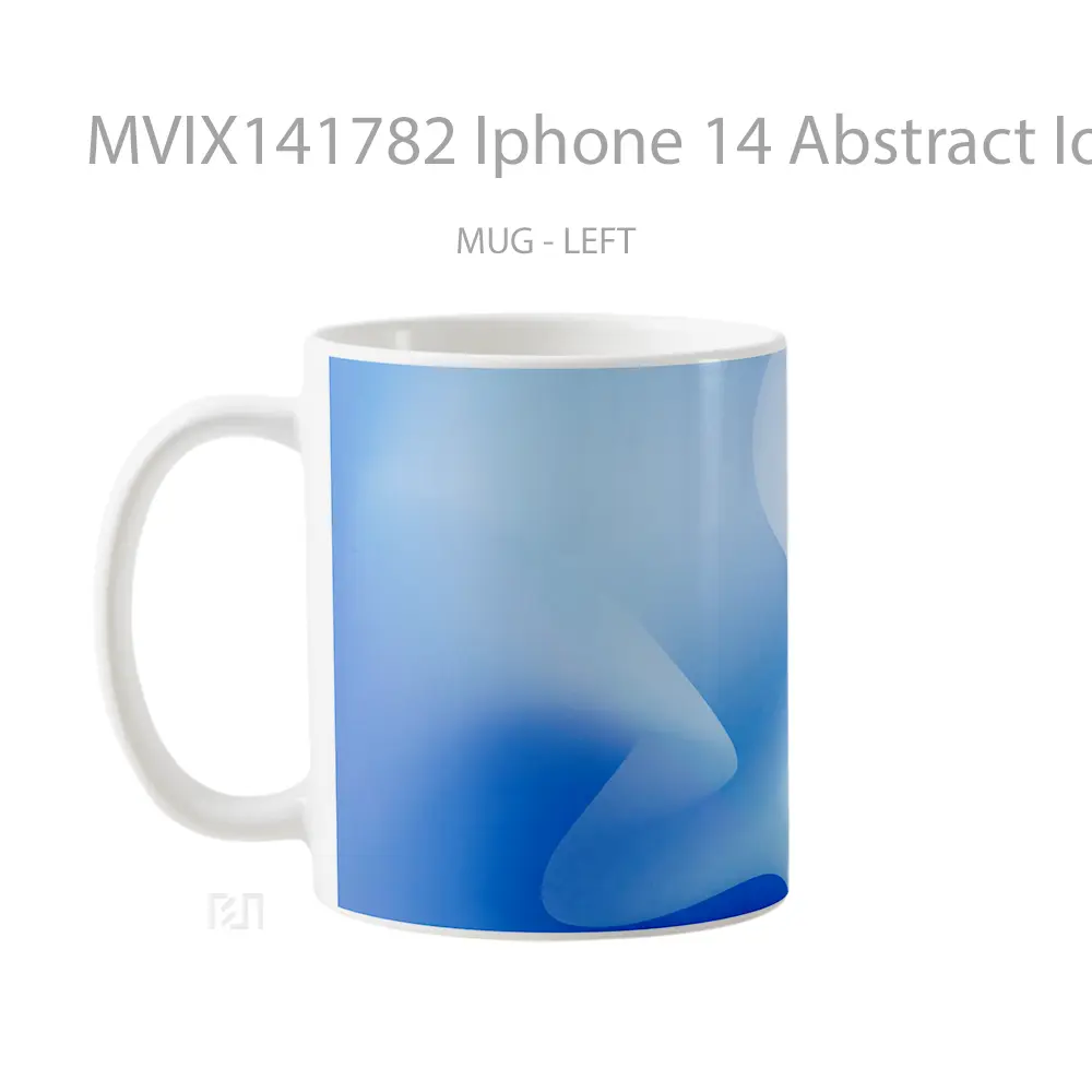 Mug Iphone 14 Abstract Ios 16 Blu Gelas Keramik Unik - All-side / Desain
