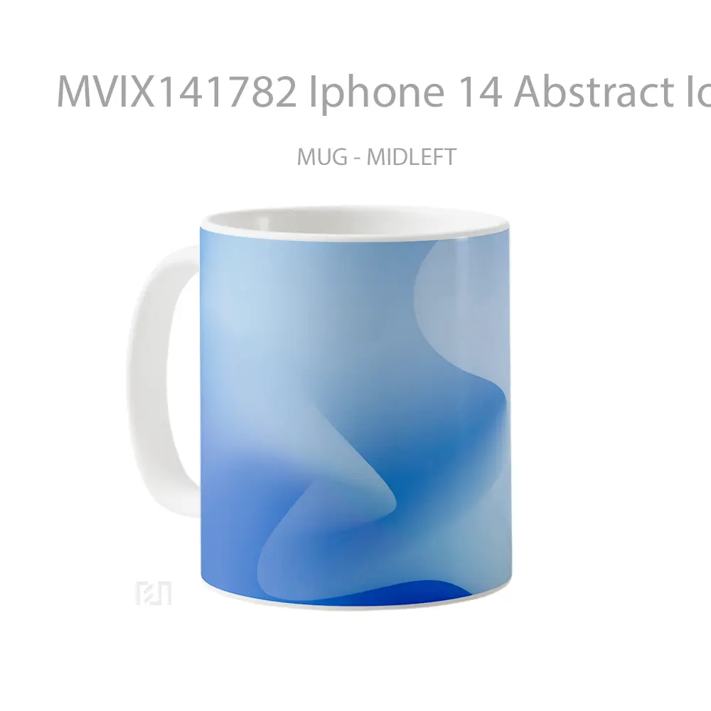 Mug Iphone 14 Abstract Ios 16 Blu Gelas Keramik Unik - All-side / Desain