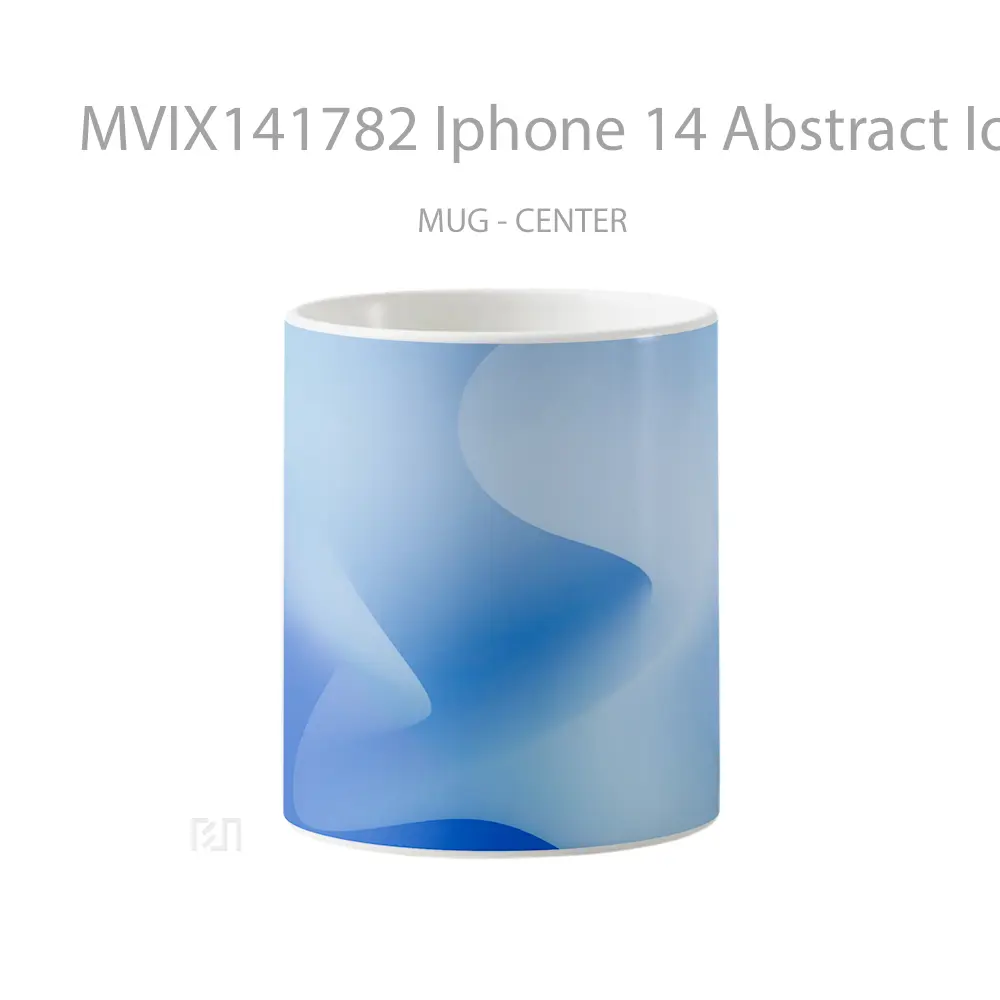 Mug Iphone 14 Abstract Ios 16 Blu Gelas Keramik Unik