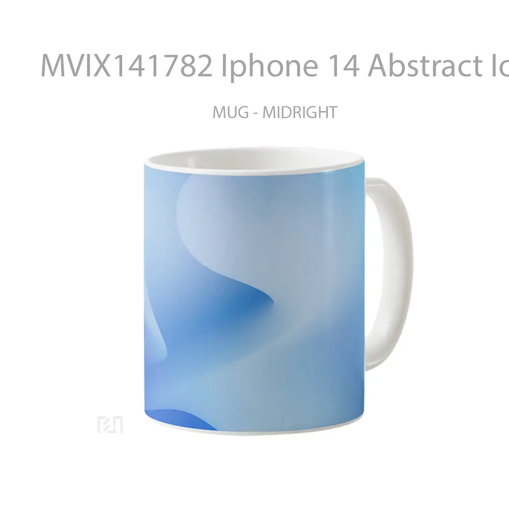 Mug Iphone 14 Abstract Ios 16 Blu Gelas Keramik Unik - All-side / Desain