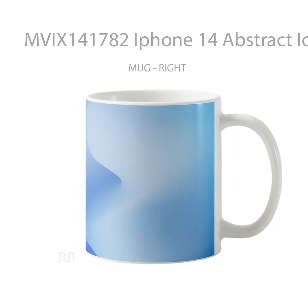 Mug Iphone 14 Abstract Ios 16 Blu Gelas Keramik Unik - All-side / Desain