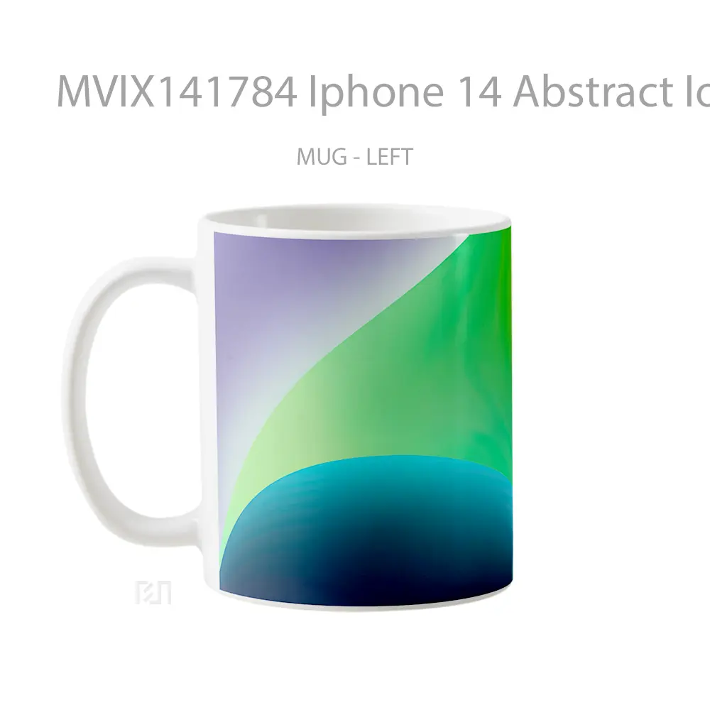 Mug Iphone 14 Abstract Ios 16 Gree Gelas Keramik Unik - All-side / Desain