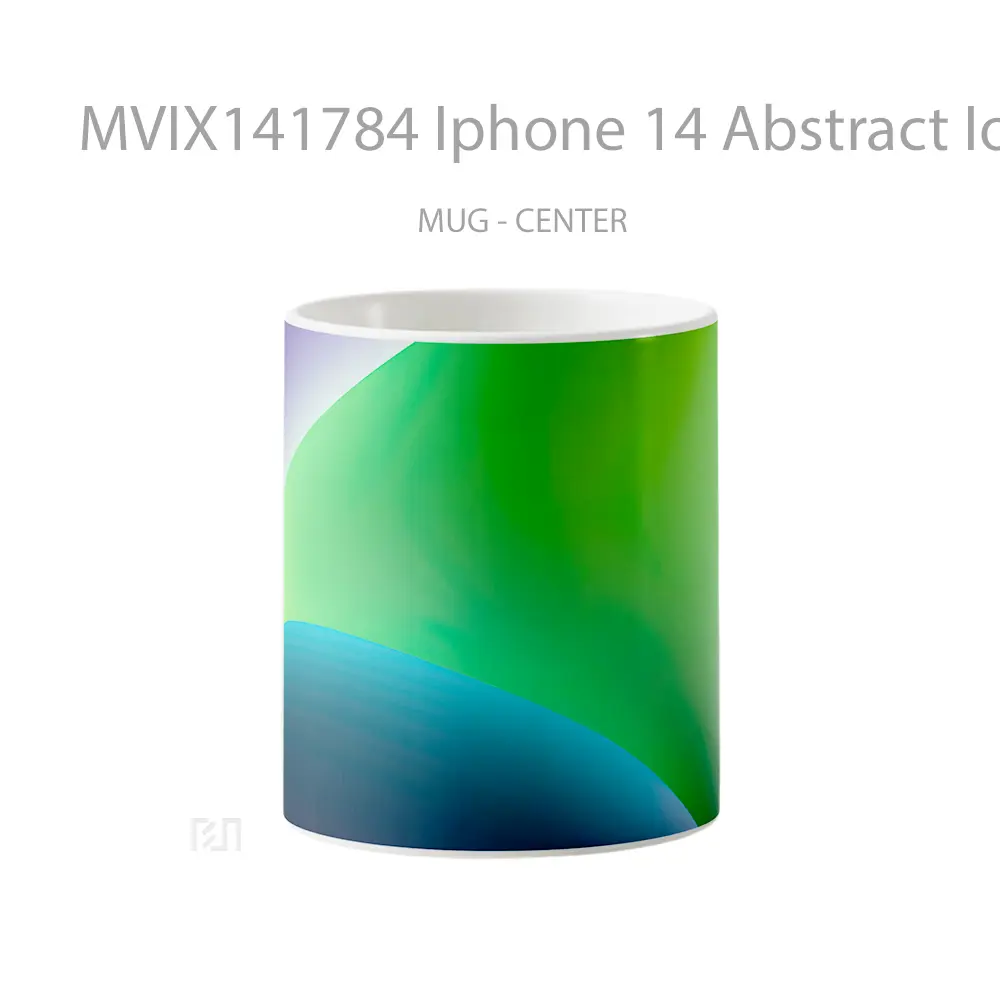 Mug Iphone 14 Abstract Ios 16 Gree Gelas Keramik Unik