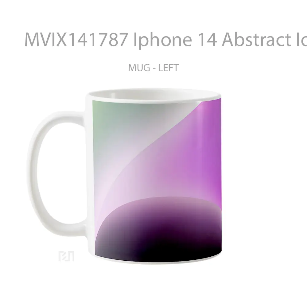 Mug Iphone 14 Abstract Ios 16 Purpl Gelas Keramik Unik - All-side / Desain