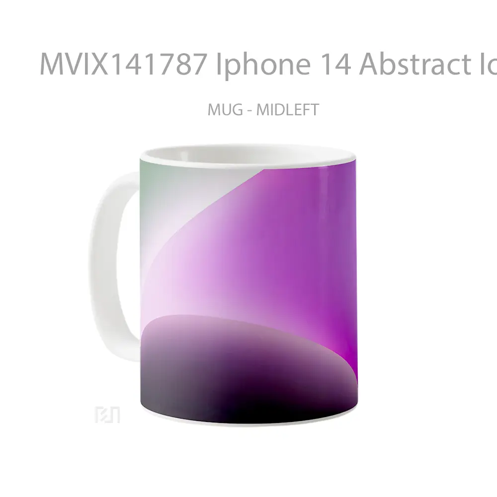 Mug Iphone 14 Abstract Ios 16 Purpl Gelas Keramik Unik - All-side / Desain