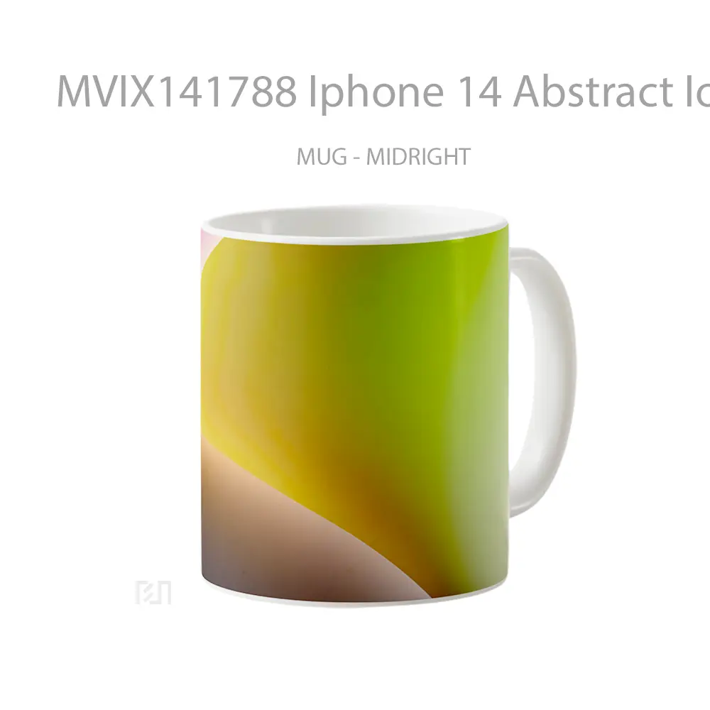 Mug Iphone 14 Abstract Ios 16 Yello Gelas Keramik Unik - All-side / Desain
