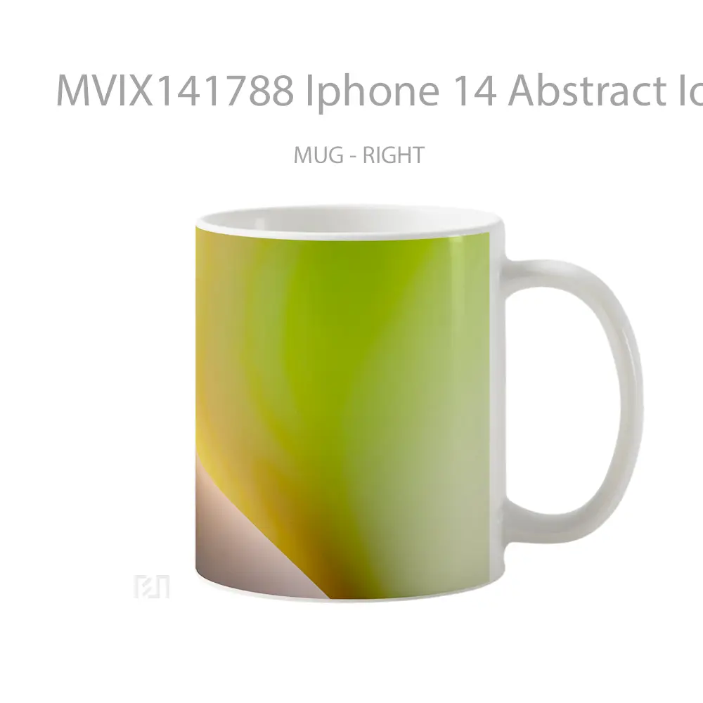 Mug Iphone 14 Abstract Ios 16 Yello Gelas Keramik Unik - All-side / Desain