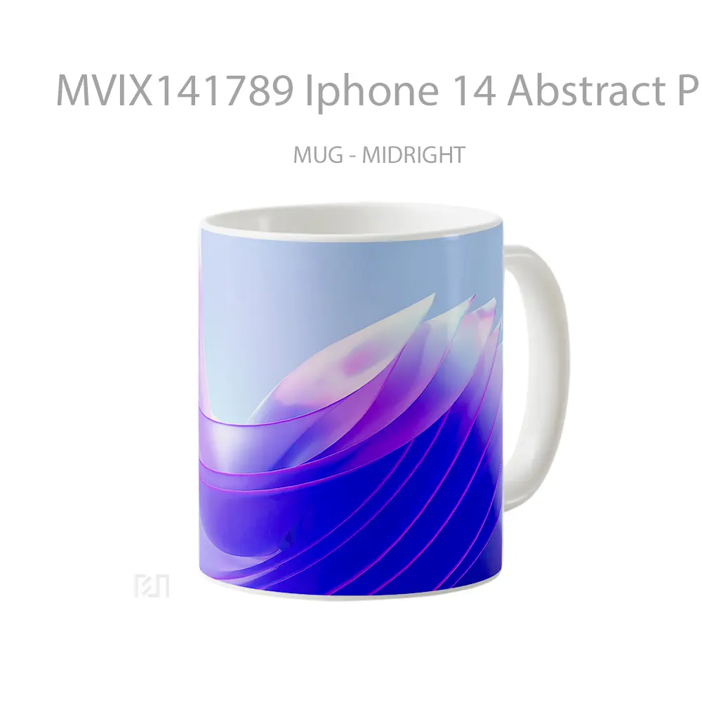 Mug Iphone 14 Abstract Purpl Gelas Keramik Unik - All-side / Desain