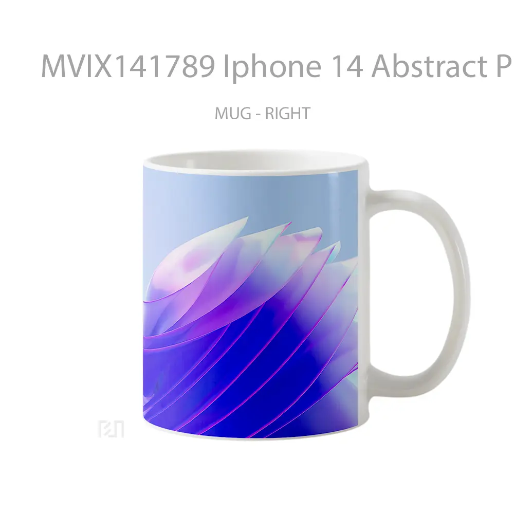 Mug Iphone 14 Abstract Purpl Gelas Keramik Unik - All-side / Desain