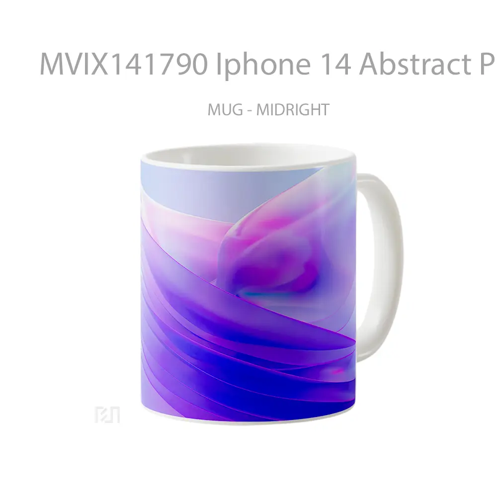 Mug Iphone 14 Abstract Purpl Gelas Keramik Unik - All-side / Desain
