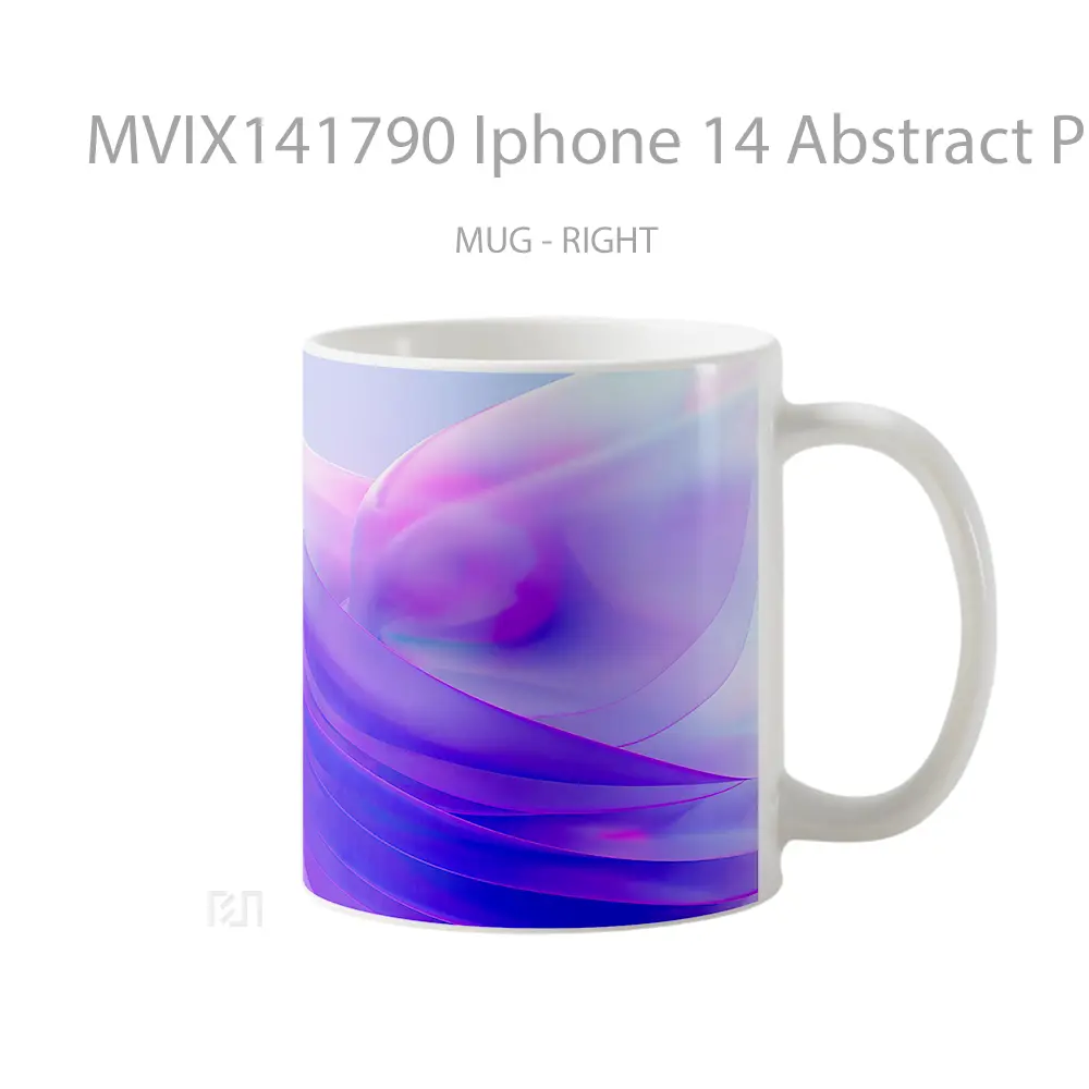 Mug Iphone 14 Abstract Purpl Gelas Keramik Unik - All-side / Desain