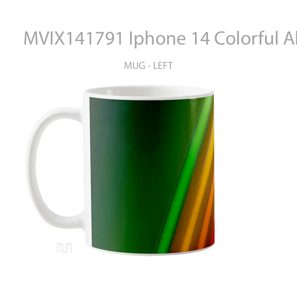 Mug Iphone 14 Colorful Abstract Ios 1 Gelas Keramik Unik - All-side / Desain