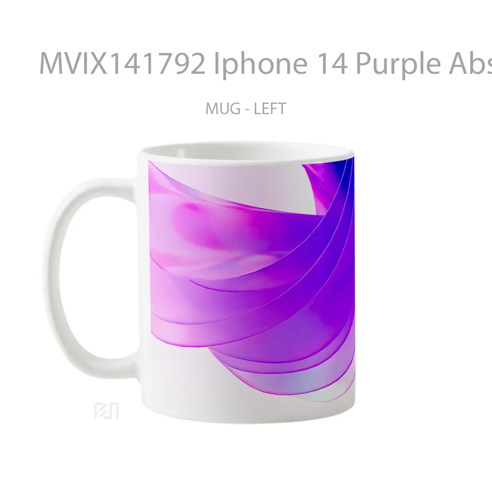 Mug Iphone 14 Purple Abstrac Gelas Keramik Unik - All-side / Desain