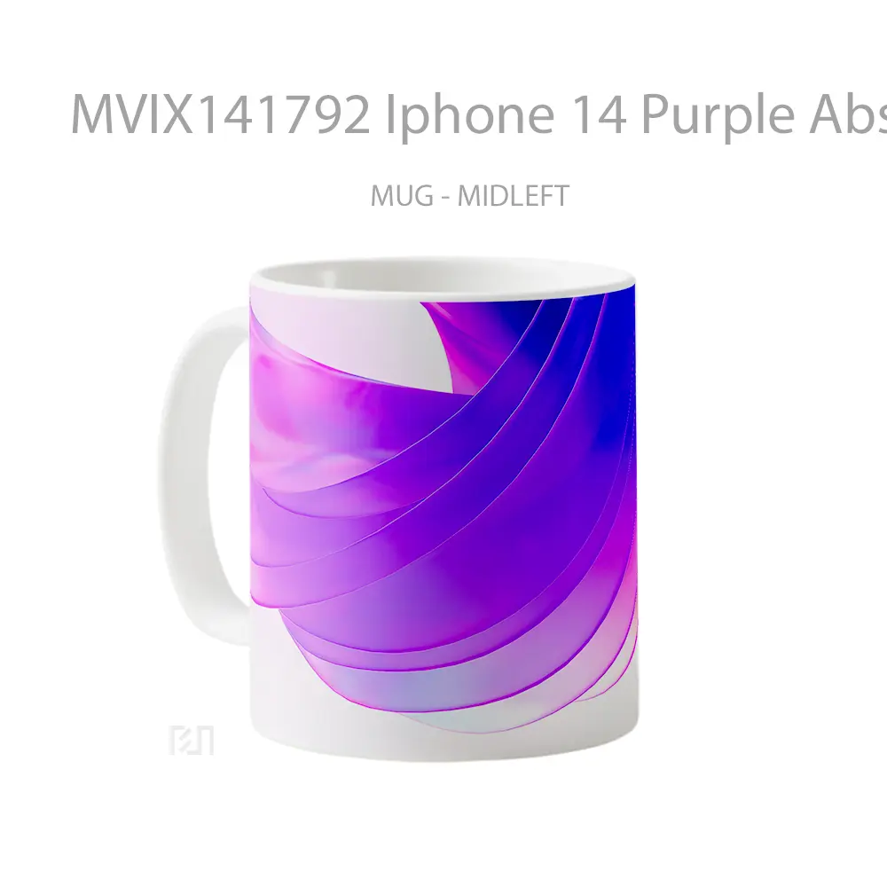 Mug Iphone 14 Purple Abstrac Gelas Keramik Unik - All-side / Desain