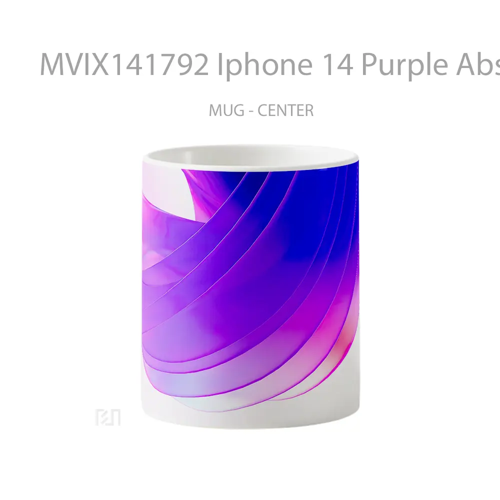 Mug Iphone 14 Purple Abstrac Gelas Keramik Unik