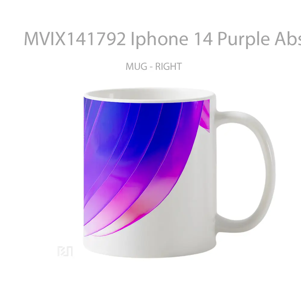 Mug Iphone 14 Purple Abstrac Gelas Keramik Unik - All-side / Desain