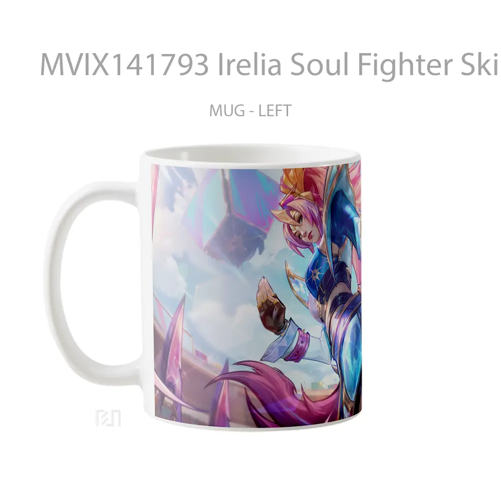 Mug Irelia Soul Fighter Skin Lol Wild Rift Splash Art Cangkir Gamer - All-side / Desain