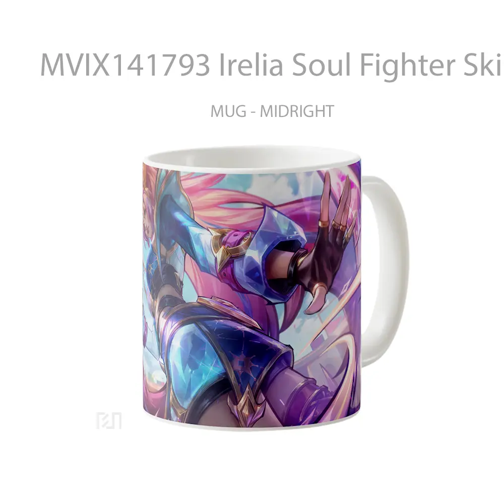 Mug Irelia Soul Fighter Skin Lol Wild Rift Splash Art Cangkir Gamer - All-side / Desain