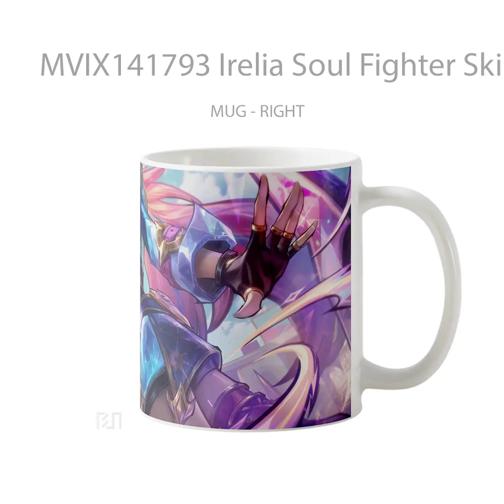 Mug Irelia Soul Fighter Skin Lol Wild Rift Splash Art Cangkir Gamer - All-side / Desain