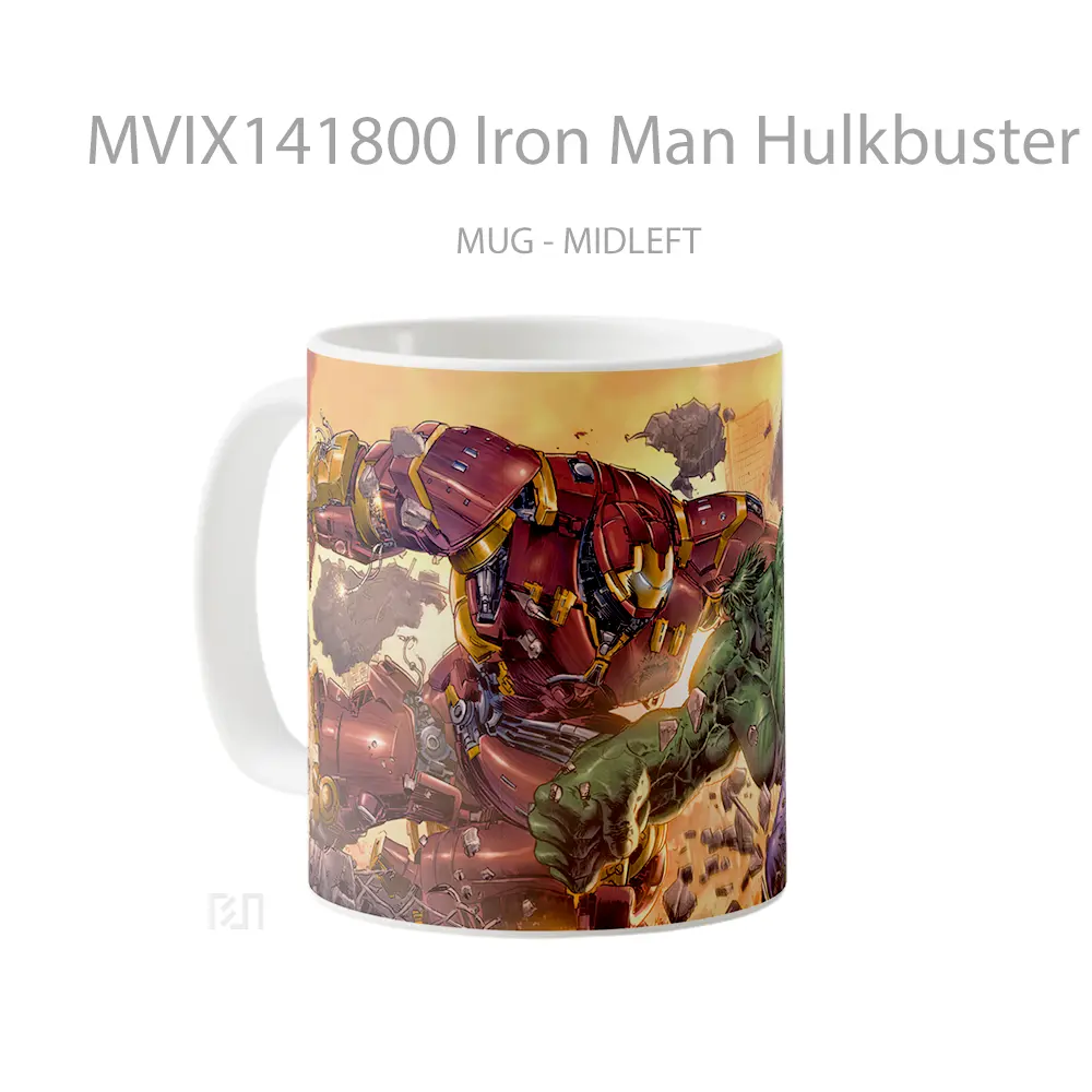 Mug Iron Man Hulkbuster Vs Hul Gelas Superhero - All-side / Desain