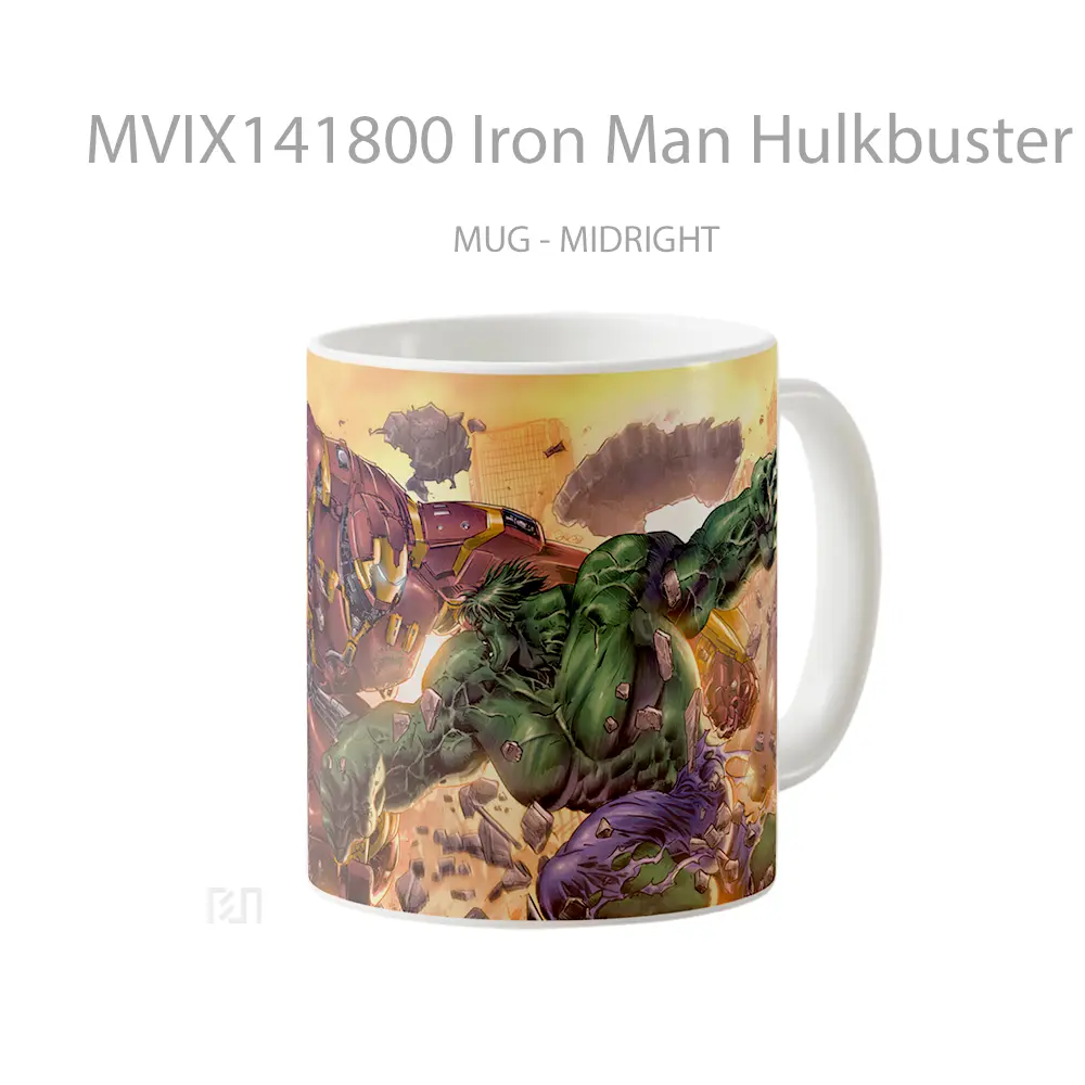 Mug Iron Man Hulkbuster Vs Hul Gelas Superhero - All-side / Desain