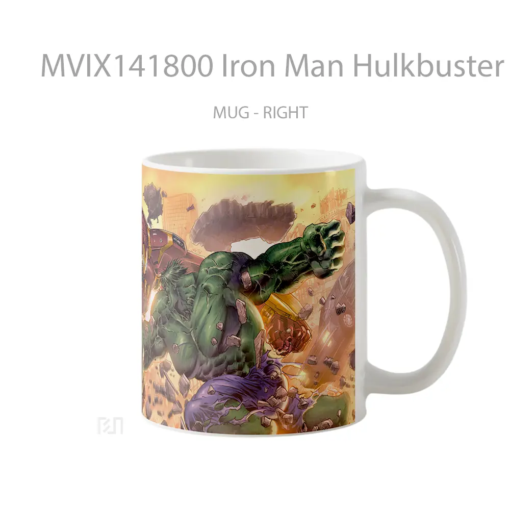 Mug Iron Man Hulkbuster Vs Hul Gelas Superhero - All-side / Desain