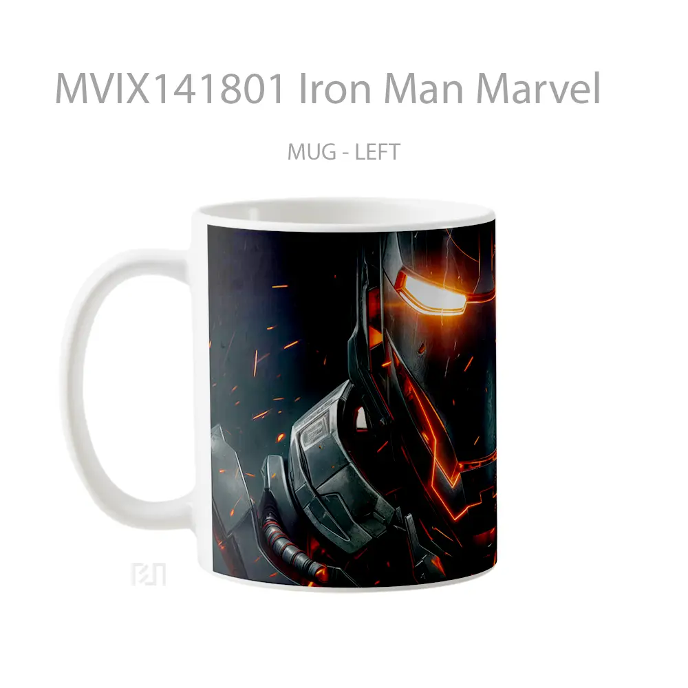 Mug Iron Man Marvel Gelas Superhero - All-side / Desain