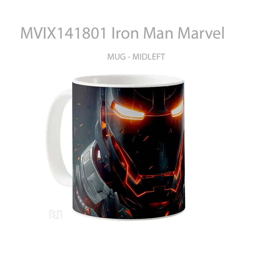 Mug Iron Man Marvel Gelas Superhero - All-side / Desain
