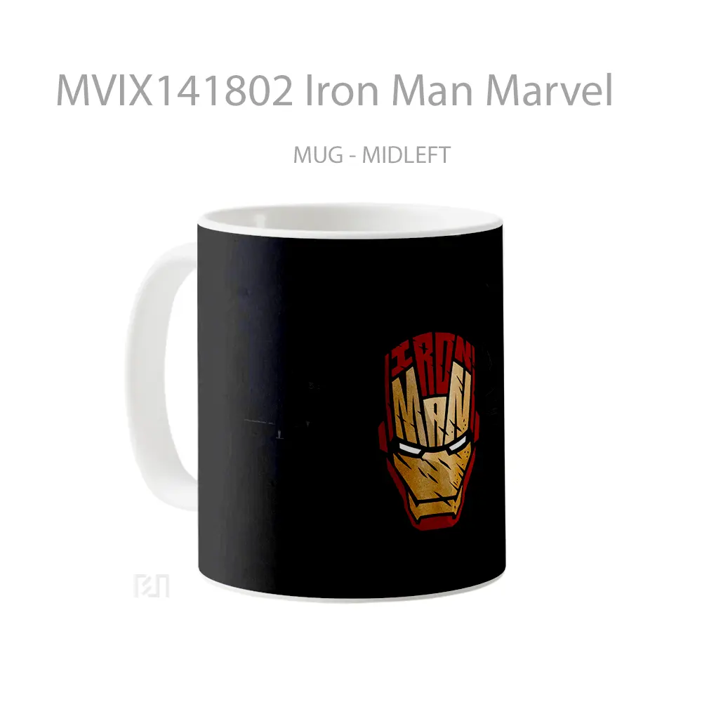 Mug Iron Man Marvel Gelas Superhero - All-side / Desain
