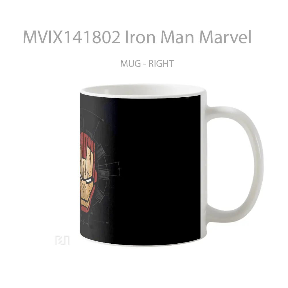 Mug Iron Man Marvel Gelas Superhero - All-side / Desain
