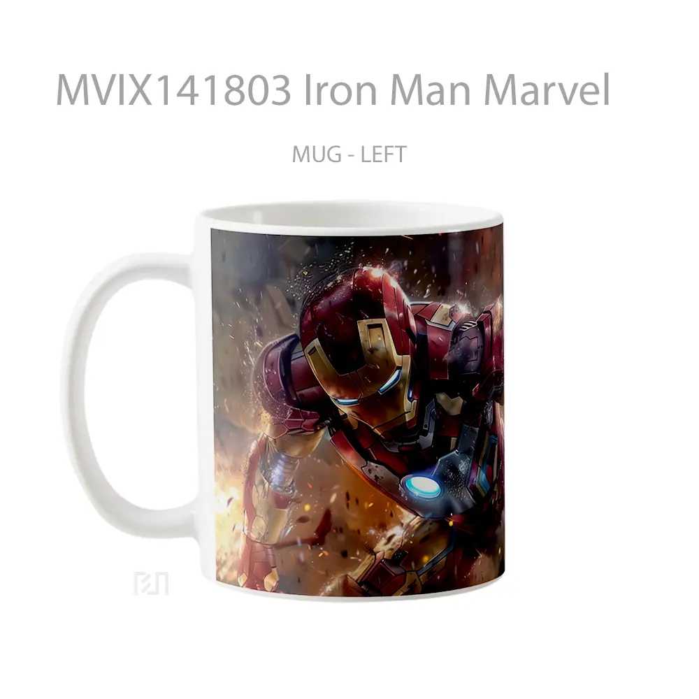 Mug Iron Man Marvel Gelas Superhero - All-side / Desain