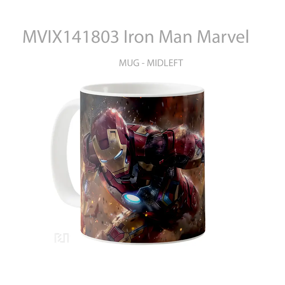 Mug Iron Man Marvel Gelas Superhero - All-side / Desain