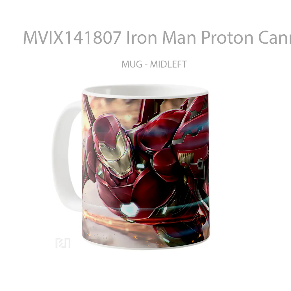 Mug Iron Man Proton Canno Gelas Superhero - All-side / Desain