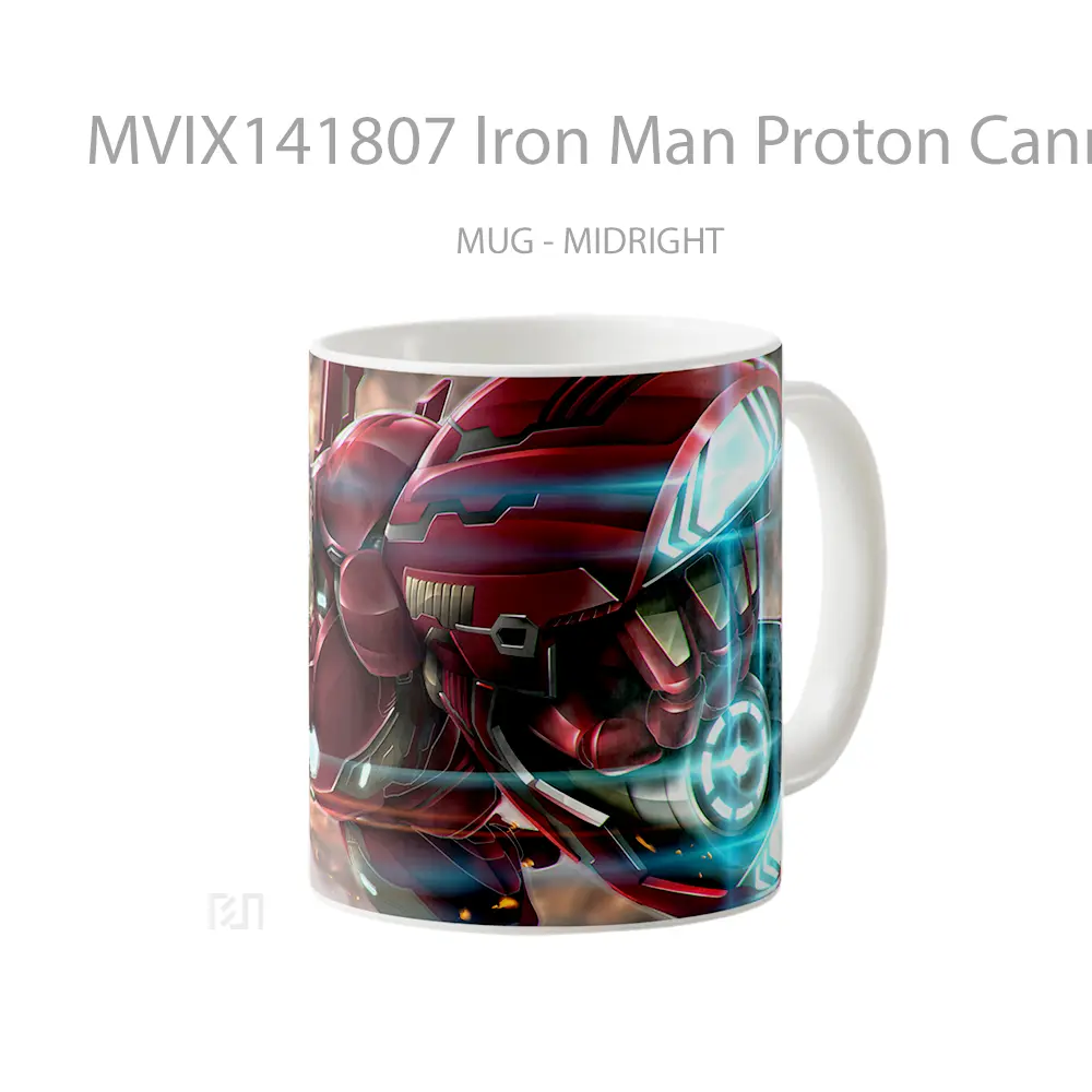 Mug Iron Man Proton Canno Gelas Superhero - All-side / Desain