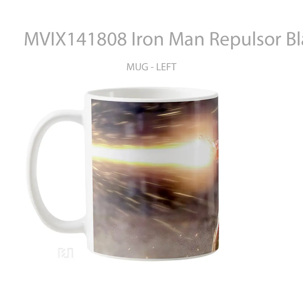 Mug Iron Man Repulsor Blasts Gelas Superhero - All-side / Desain