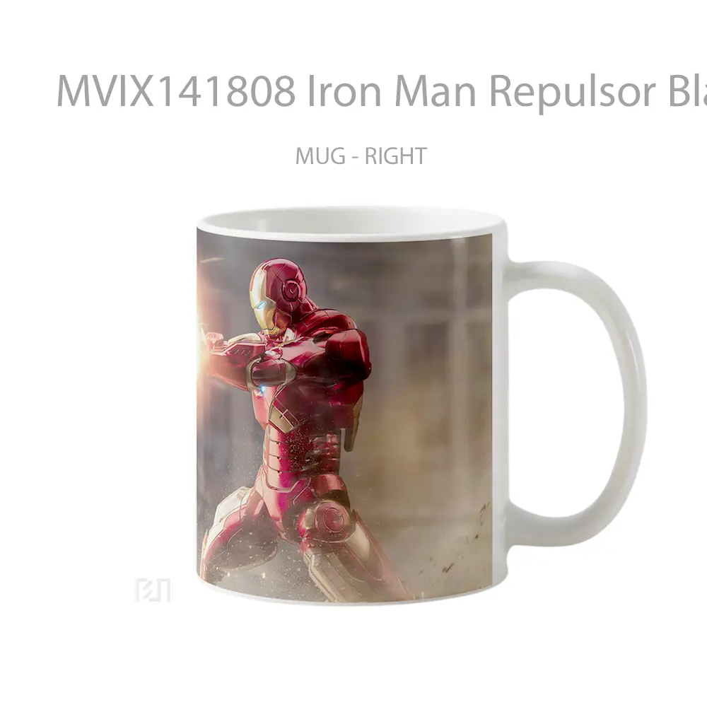 Mug Iron Man Repulsor Blasts Gelas Superhero - All-side / Desain