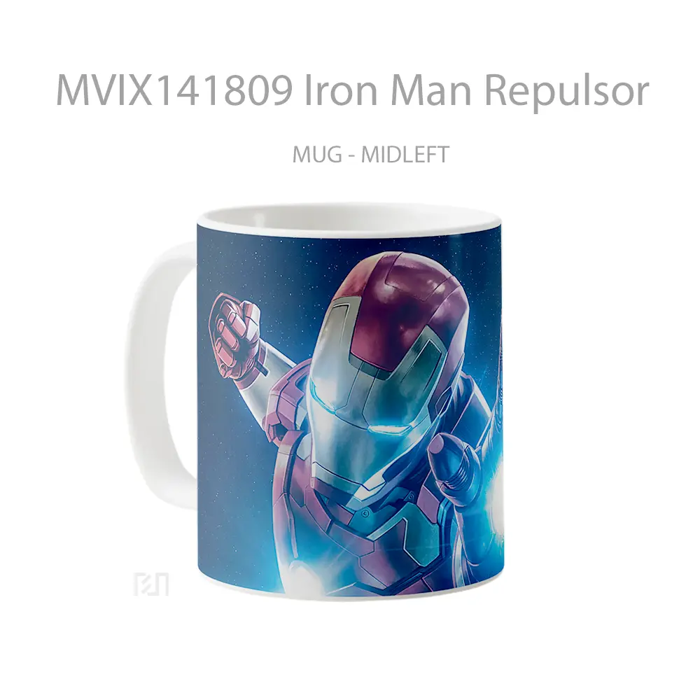 Mug Iron Man Repulsor Gelas Superhero - All-side / Desain