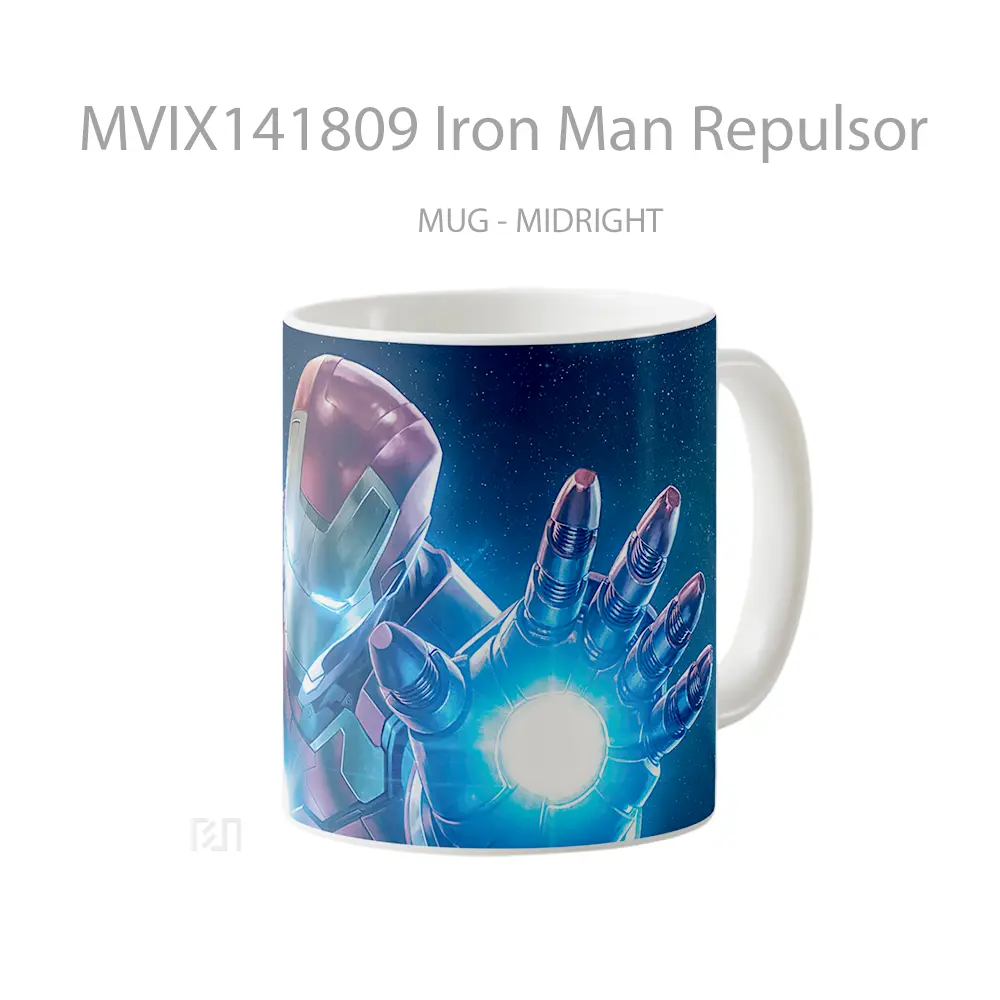 Mug Iron Man Repulsor Gelas Superhero - All-side / Desain