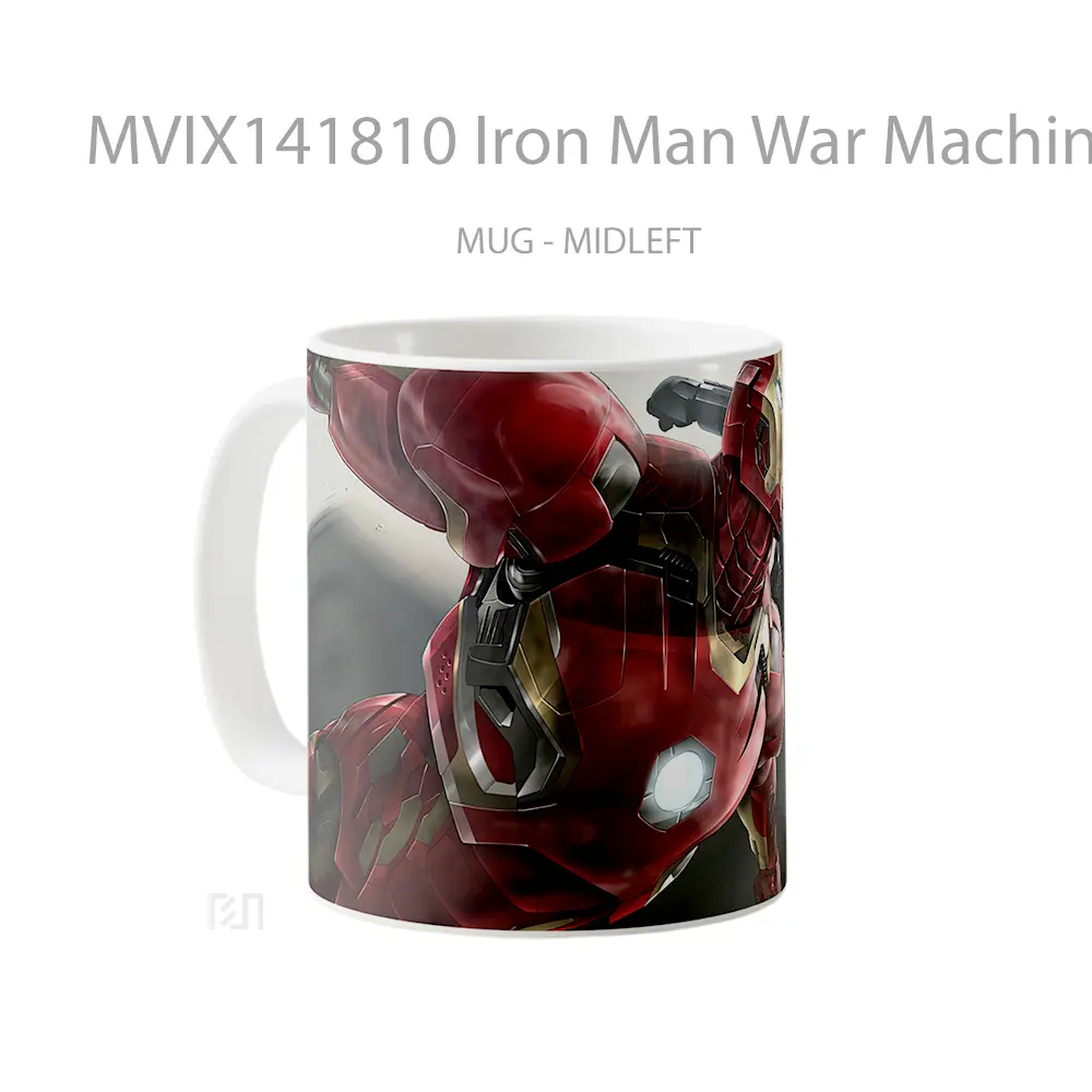 Mug Iron Man War Machin Gelas Superhero - All-side / Desain