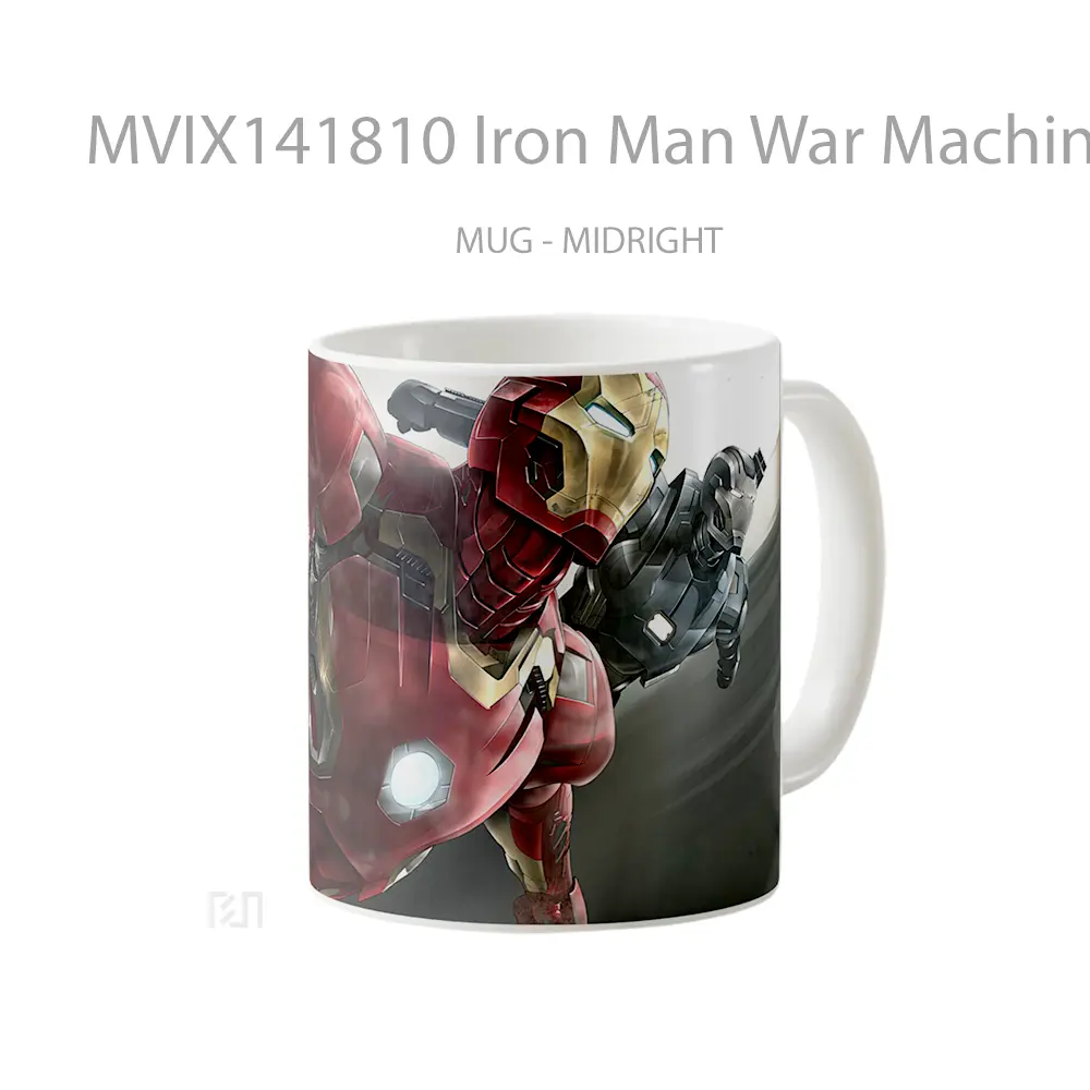 Mug Iron Man War Machin Gelas Superhero - All-side / Desain