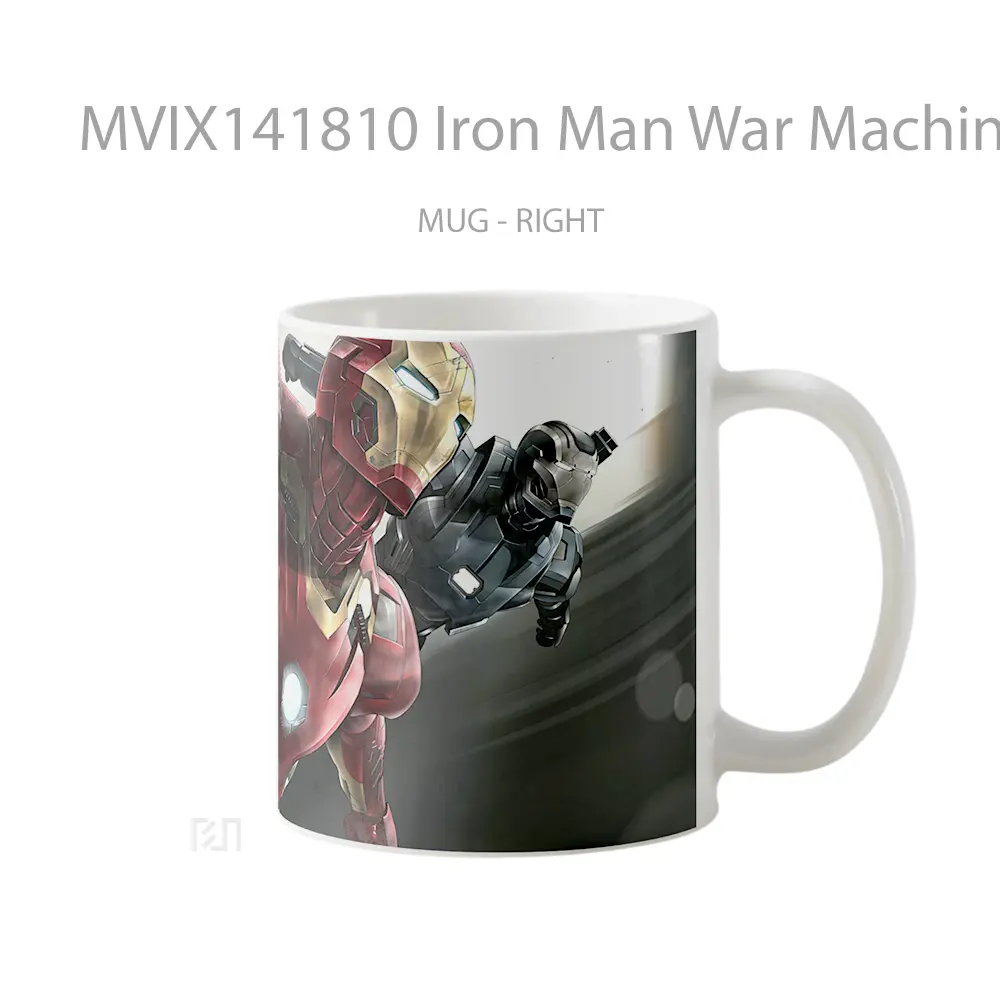 Mug Iron Man War Machin Gelas Superhero - All-side / Desain
