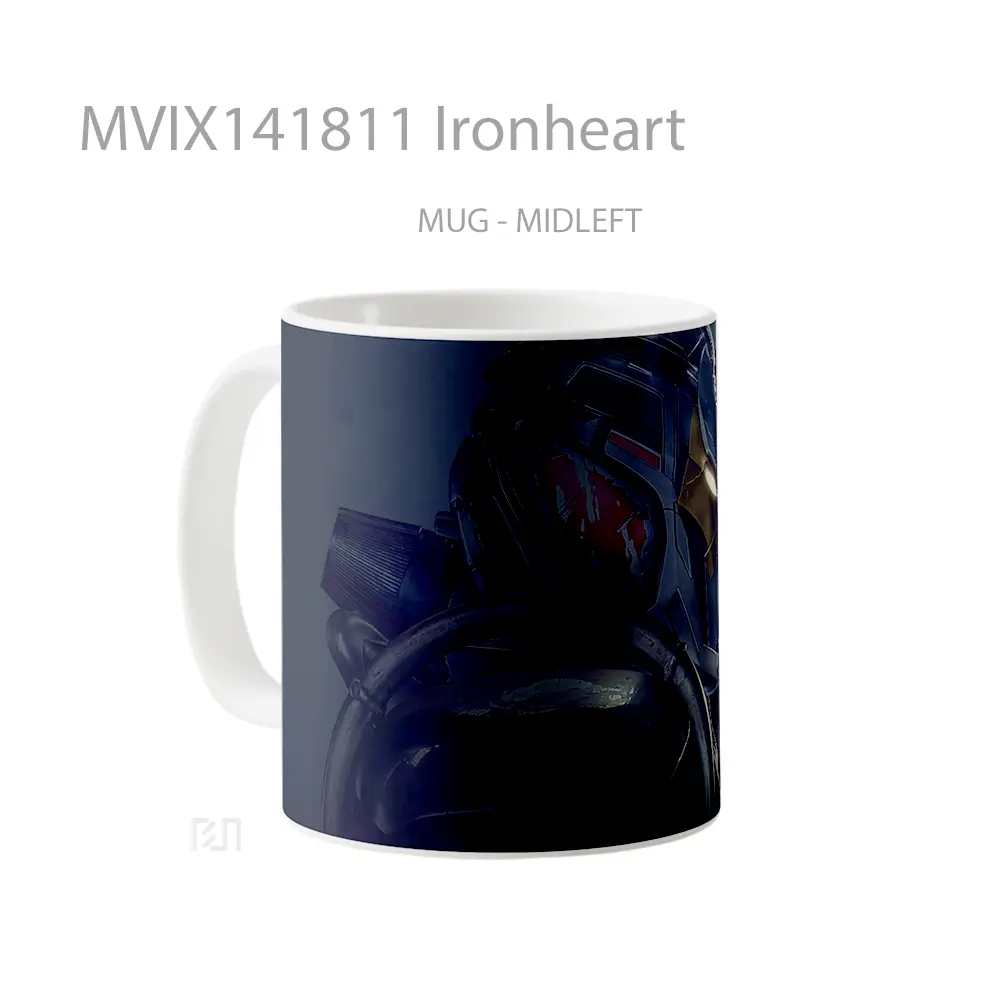 Mug Ironheart Gelas Keramik Unik - All-side / Desain