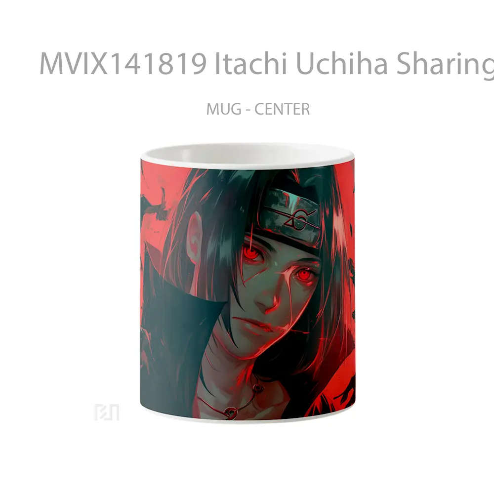 Mug Itachi Uchiha Sharingan Crow Akatsuki Gelas Keramik Unik