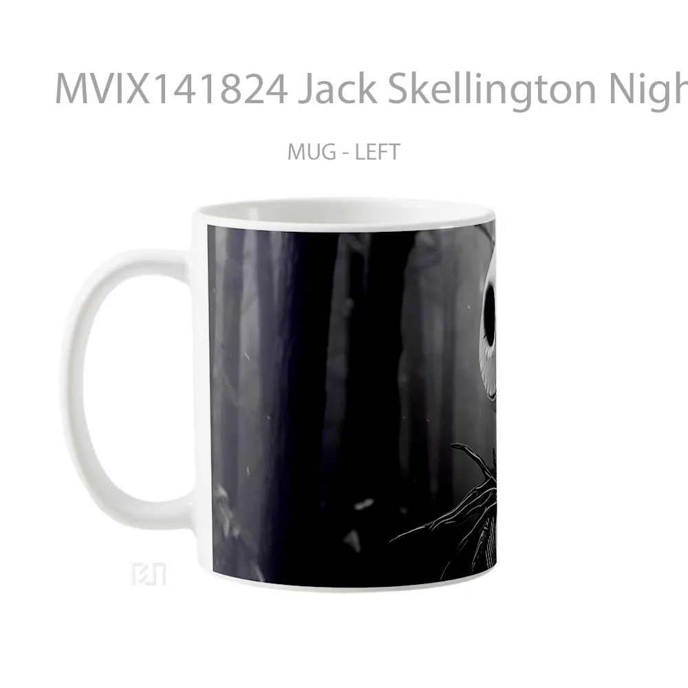 Mug Jack Skellington Nightmare Before Christmas Movie Gelas Keramik Unik - All-side / Desain