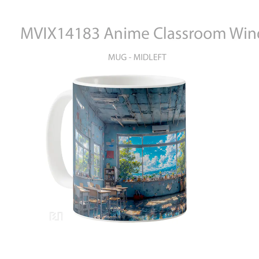 Mug Anime Classroom Window Scenery Cangkir Anime - All-side / Desain