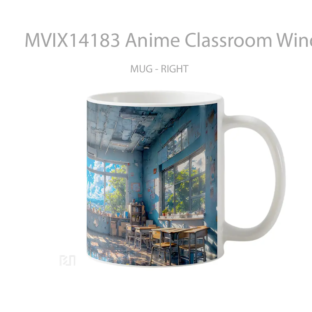 Mug Anime Classroom Window Scenery Cangkir Anime - All-side / Desain