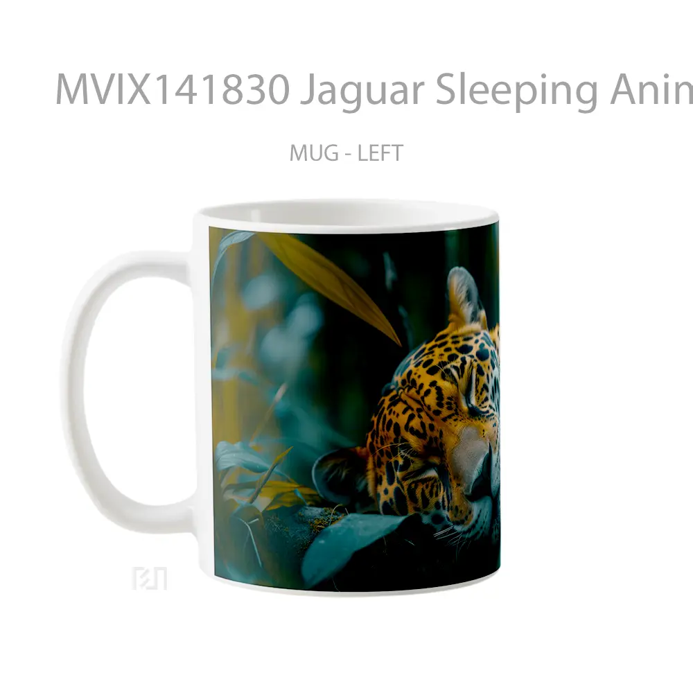 Mug Jaguar Sleeping Animal Gelas Hewan Lucu - All-side / Desain