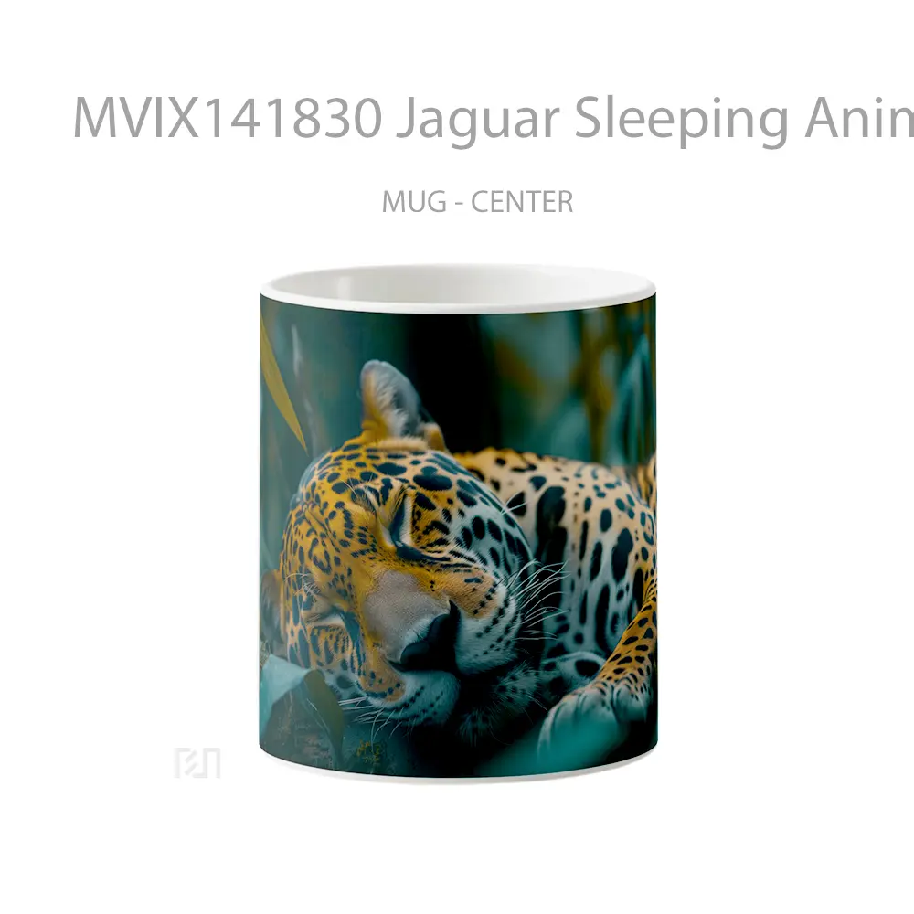 Mug Jaguar Sleeping Animal Gelas Hewan Lucu
