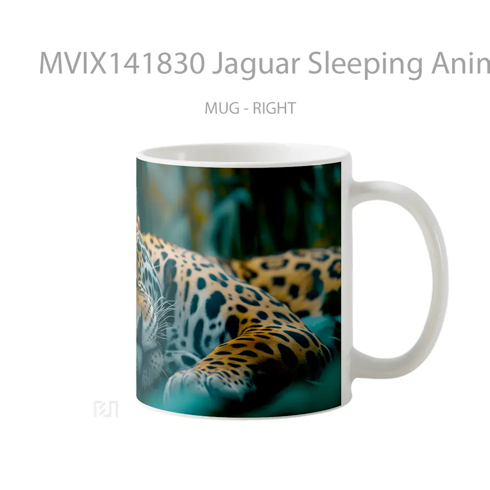 Mug Jaguar Sleeping Animal Gelas Hewan Lucu - All-side / Desain