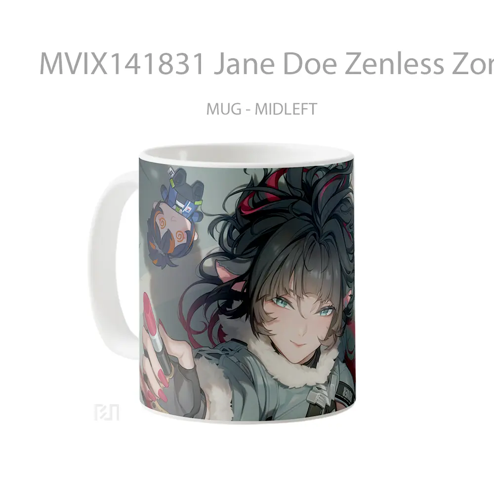 Mug Jane Doe Zenless Zone Zero Game Art Cangkir Gamer - All-side / Desain